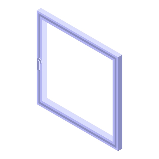 Icono de marco cuadrado de ventana Isométrico de icono de vector de marco cuadrado de ventana para diseño web aislado sobre fondo blanco