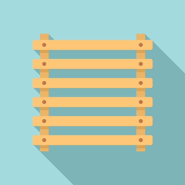 Icono de marco de madera de sauna Ilustración plana del icono de vector de marco de madera de sauna para diseño web