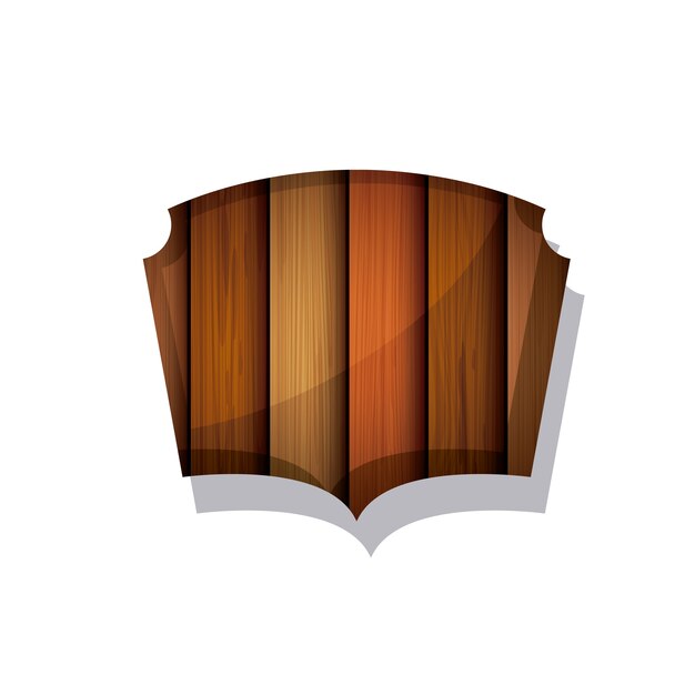 Icono de marco marrón madera y rayas