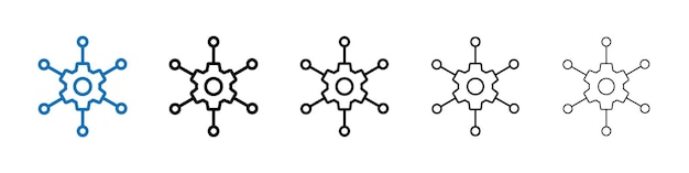 Icono de marco de trabajo Logotipo vectorial de esquema para la aplicación web