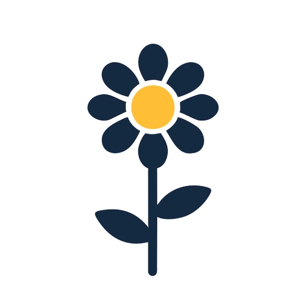 icono de margarita incluir un icono de flor de margarita en su logotipo que puede ser una imagen simplificada o un más