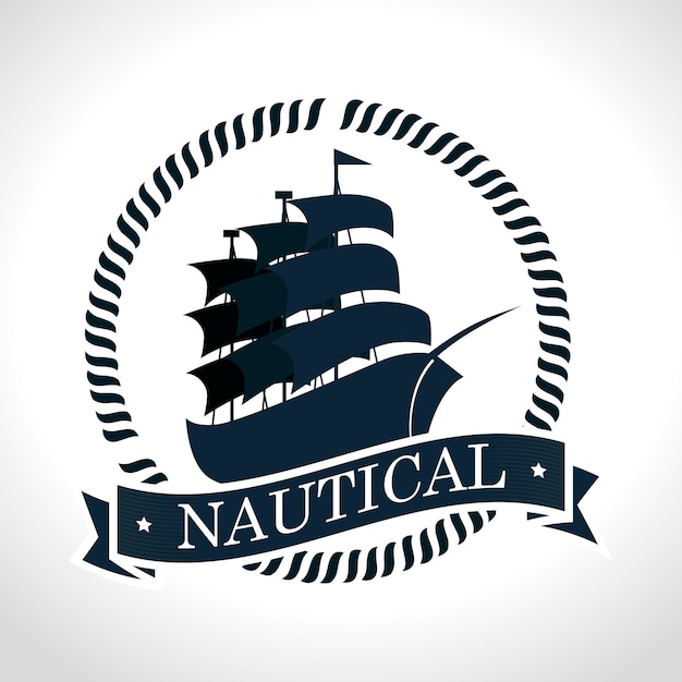 icono marino de madera de barco