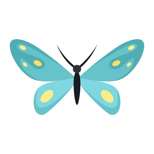 Icono de mariposa de boda Ilustración plana del icono de vector de mariposa de boda aislado sobre fondo blanco
