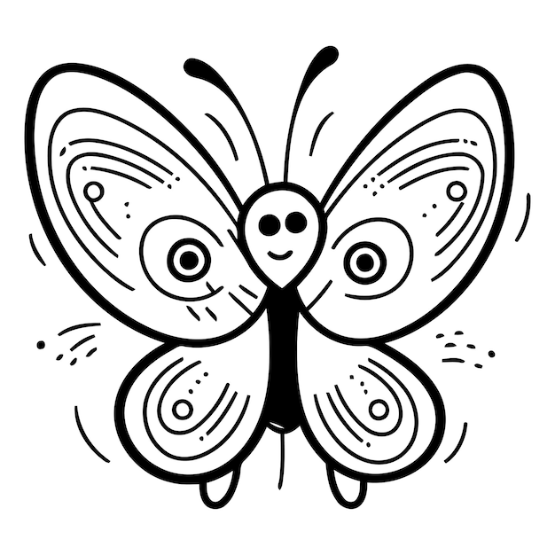 Icono de mariposa Ilustración de dibujos animados del icono de mariposa para el diseño web