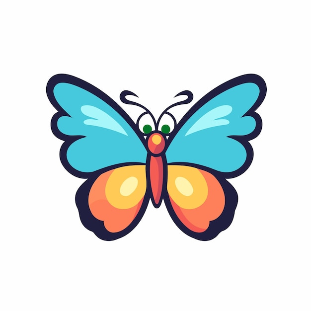 Vector icono de mariposa ilustración de dibujos animados del icono vectorial de mariposa para el diseño web