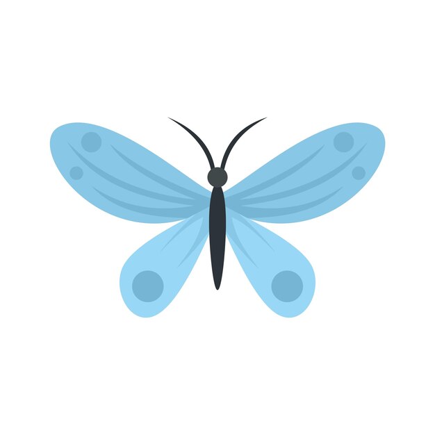 Icono de mariposa de isla Ilustración plana del icono de vector de mariposa de isla aislado sobre fondo blanco