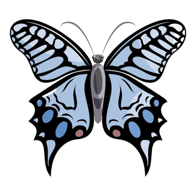 Icono de mariposa ligera Ilustración de dibujos animados del icono vectorial de mariposa luz para la web
