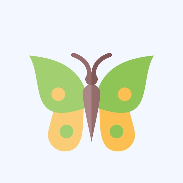 Icono Mariposa relacionado con Animales símbolo estilo plano diseño simple editable
