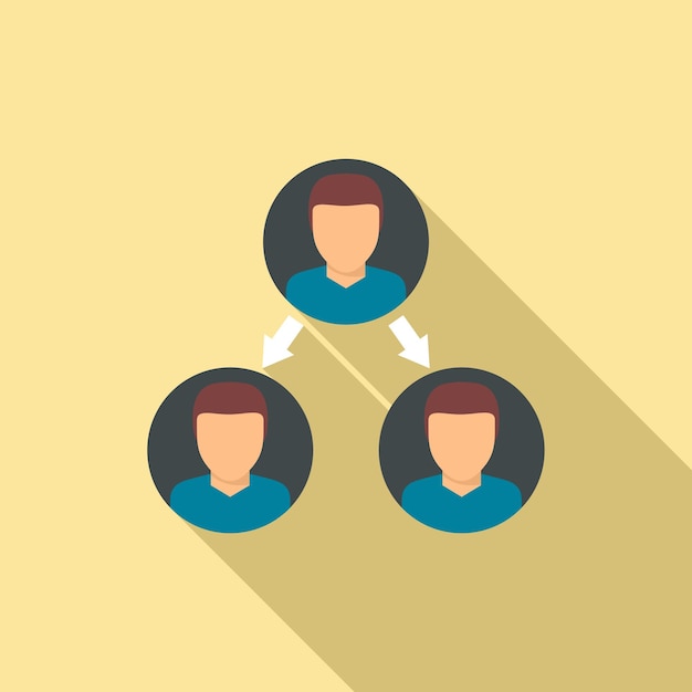 Icono de marketing de afiliados de referencia Ilustración plana del icono de vector de marketing de afiliados de referencia para diseño web