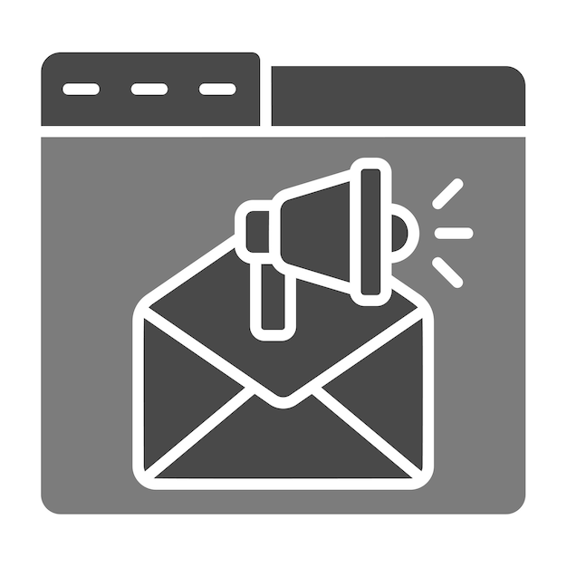 icono de marketing por correo electrónico