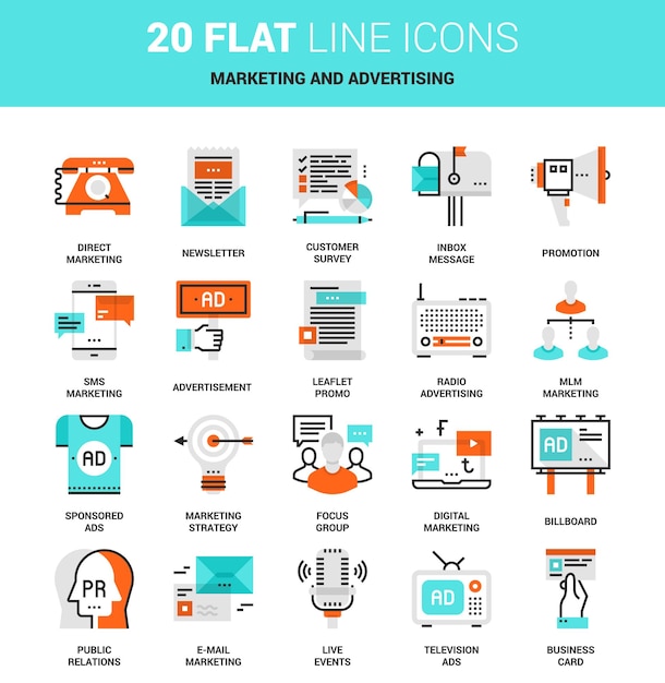 Icono de marketing directo