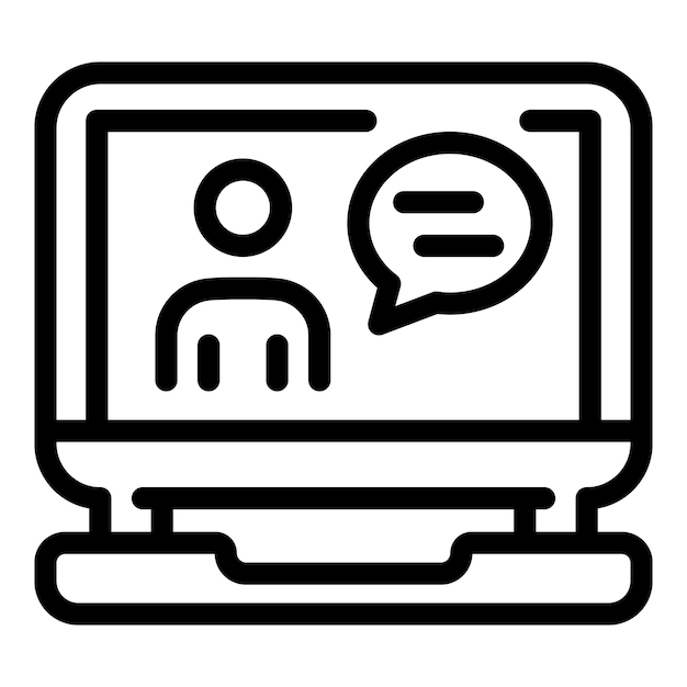 Icono de marketing en línea Icono de vector de marketing en línea de esquema para diseño web aislado sobre fondo blanco