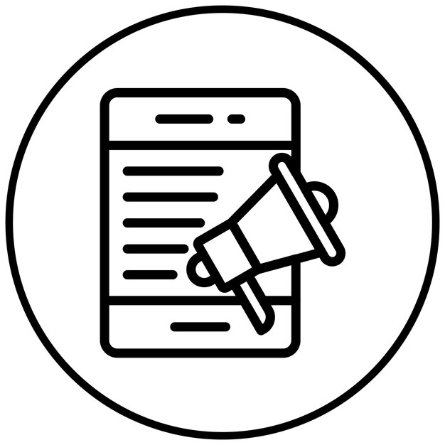 Icono de marketing móvil