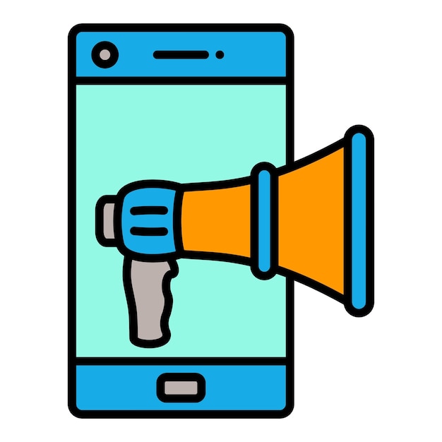 Icono de marketing móvil