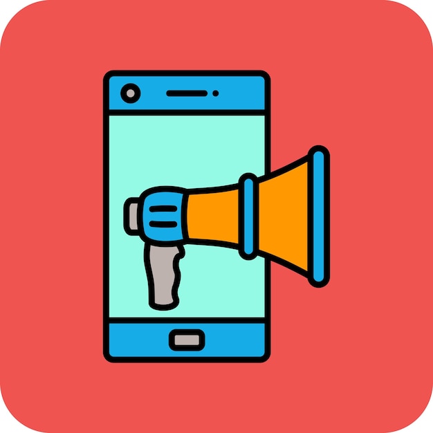 Icono de marketing móvil