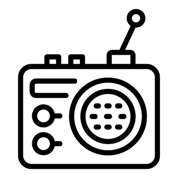 Vector icono de marketing de radio esquema icono de vector de marketing de radio para diseño web aislado sobre fondo blanco