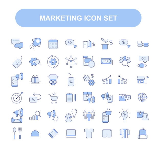 icono de marketing de trazo totalmente editable