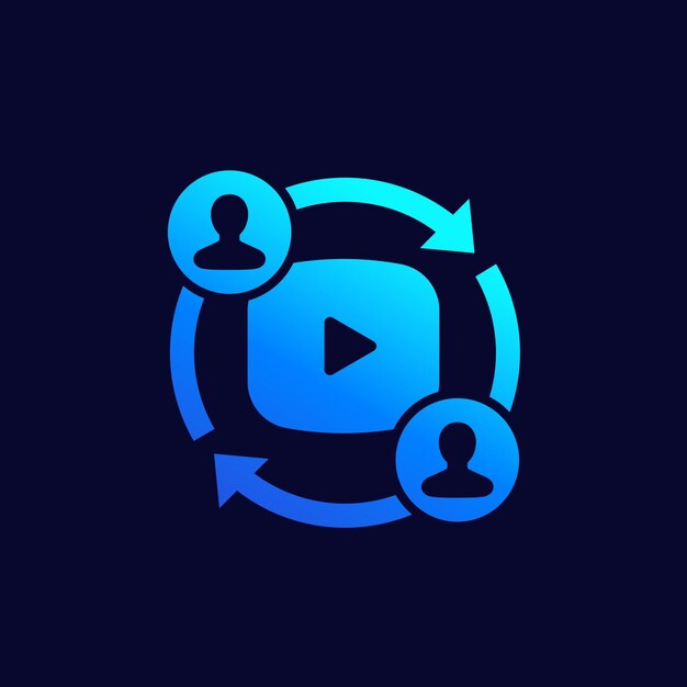 icono de marketing de video para la web