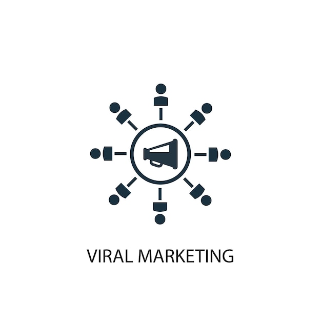 Icono de marketing viral. Ilustración de elemento simple. diseño de símbolo de concepto de marketing viral. Se puede utilizar para web y móvil.