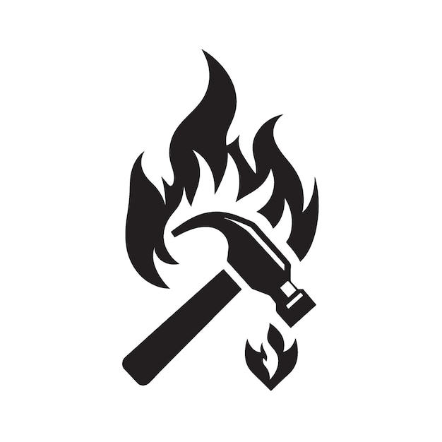 El icono del martillo de fuego