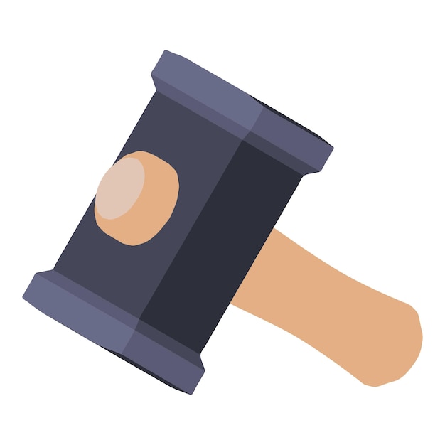 Icono de martillo Ilustración isométrica del icono de vector de martillo para web