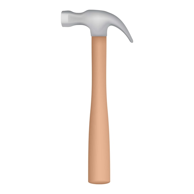 Icono de martillo Ilustración realista del icono de vector de martillo para web