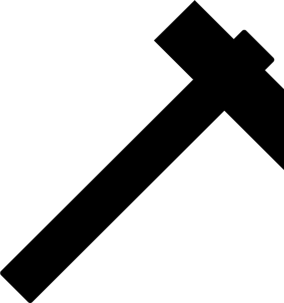 Icono de martillo en ilustración vectorial de estilo plano