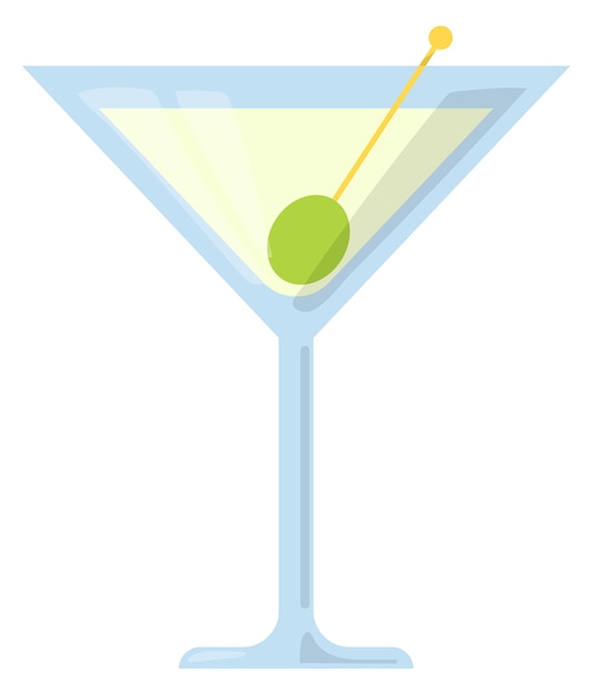 Icono de Martini Cóctel bebida alcohólica con oliva