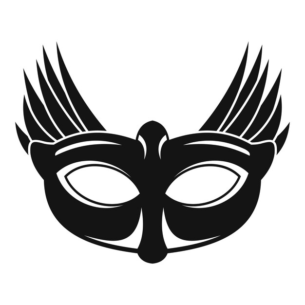 Icono de máscara de carnaval de aves Ilustración simple del icono de vector de máscara de carnaval de aves para diseño web aislado sobre fondo blanco