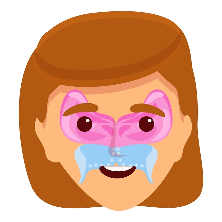 Vector icono de máscara divertida de pintura facial caricatura de icono de vector de máscara divertida de pintura facial para diseño web aislado sobre fondo blanco