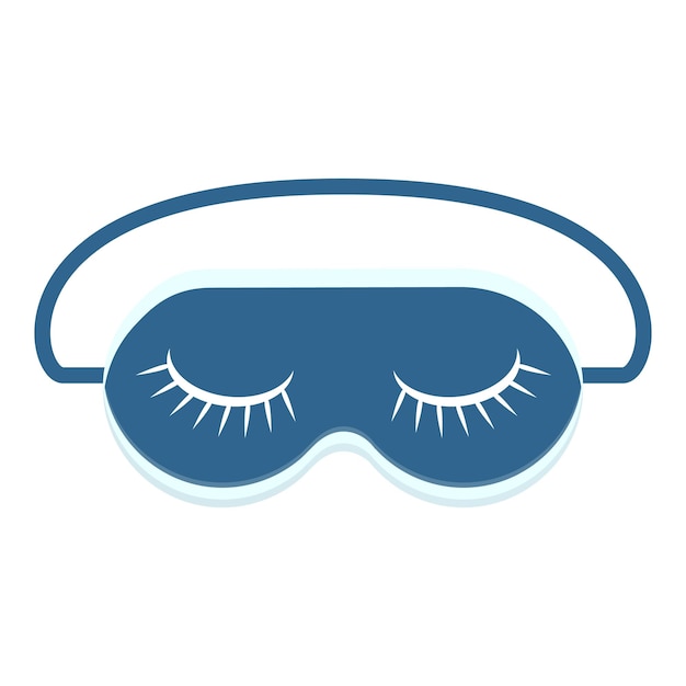 Icono de máscara para dormir de algodón Caricatura de icono de vector de máscara para dormir de algodón para diseño web aislado sobre fondo blanco