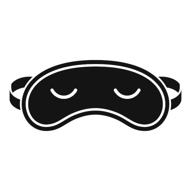 Icono de máscara para dormir Ilustración simple del icono de vector de máscara para dormir para diseño web aislado sobre fondo blanco
