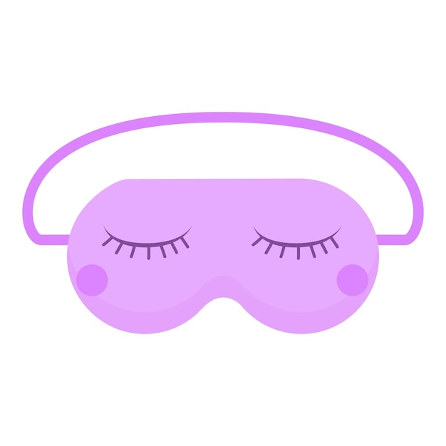 Icono de máscara para dormir con ojos cerrados Caricatura de icono de vector de máscara para dormir con ojos cerrados para diseño web aislado sobre fondo blanco