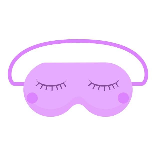 Vector icono de máscara para dormir con ojos cerrados caricatura de icono de vector de máscara para dormir con ojos cerrados para diseño web aislado sobre fondo blanco