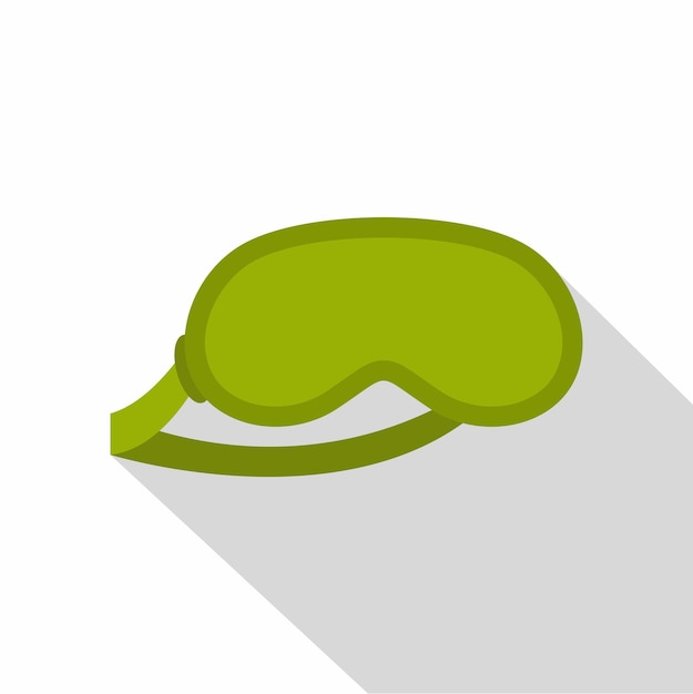 Vector icono de máscara para dormir verde ilustración plana del icono de vector de máscara para dormir verde para web aislado sobre fondo blanco