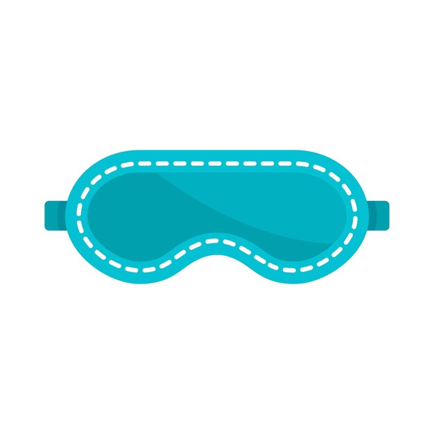 Icono de máscara para dormir de viaje Ilustración plana del icono de vector de máscara para dormir de viaje aislado sobre fondo blanco