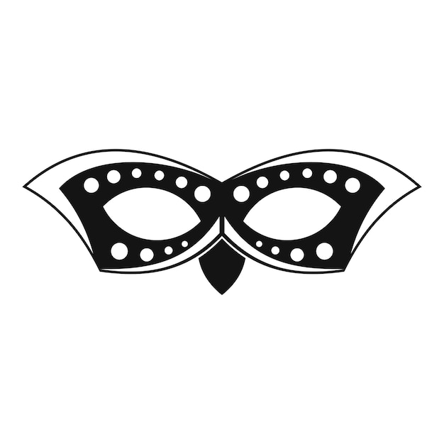 Icono de máscara de evento Ilustración simple del icono de vector de máscara de evento para diseño web aislado sobre fondo blanco