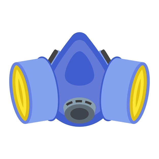 Icono de máscara de gas Ilustración plana del icono de vector de máscara de gas para diseño web