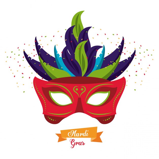 Vector icono de máscara de mardi gras