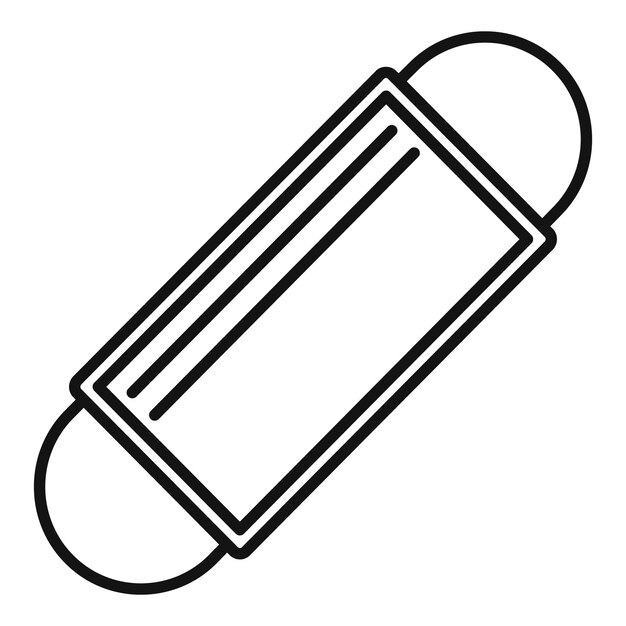 Icono de máscara médica dentista Contorno icono de vector de máscara médica dentista para diseño web aislado en blanco