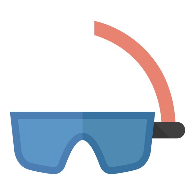 Icono de máscara de snorkel en estilo de color plano