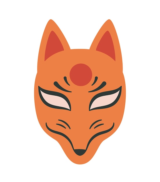 Icono de máscara de zorro japonés