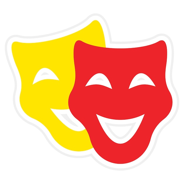 Vector icono de las máscaras de teatro