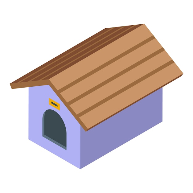 Icono de mascota de perro vector isométrico Casa de gato Tienda de accesorios