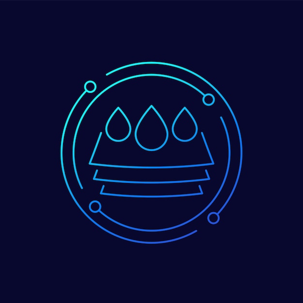 icono de material impermeable diseño lineal
