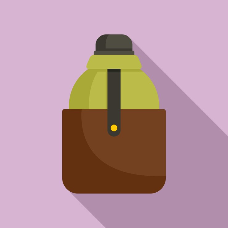 Vector icono de matraz de agua ilustración plana del icono de vector de matraz de agua para diseño web