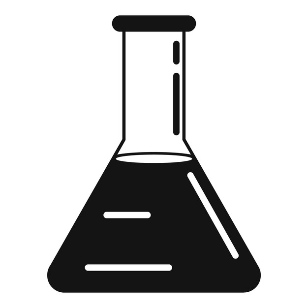 Icono de matraz médico Ilustración simple del icono de vector de matraz médico para diseño web aislado sobre fondo blanco