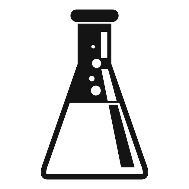Icono de matraz de mezcla química Ilustración simple del icono de vector de matraz de mezcla química para diseño web aislado sobre fondo blanco