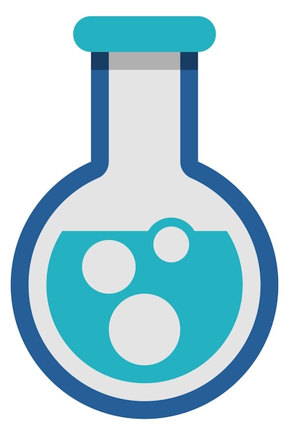 Icono de matraz químico Símbolo de vidrio de laboratorio de ciencia