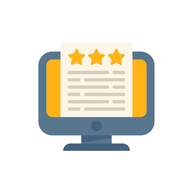 Icono de matraz químico vector plano Comentarios del cliente Calificar al cliente